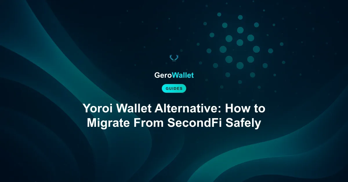 Yoroi Wallet Alternative: How to Migrate From SecondFi Safely
